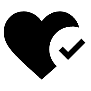 Heart Check Fill Icon from Sharp Fill - Material Symbols Set