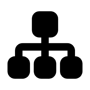 Hierarchy 1 Fill Icon from Rounded Fill - Streamline Material Free Set