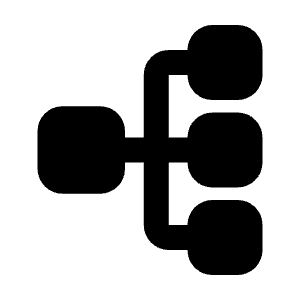 Hierarchy 2 Fill Icon from Rounded Fill - Streamline Material Free Set