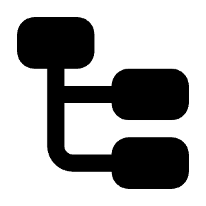 Hierarchy 3 Fill Icon from Rounded Fill - Streamline Material Free Set