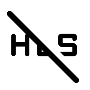 Hls Off Icon from Rounded Line - Material Symbols Set