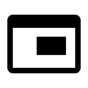 Iframe Fill Icon from Outlined Fill - Material Symbols Set