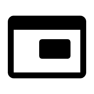 Iframe Fill Icon from Rounded Fill - Material Symbols Set