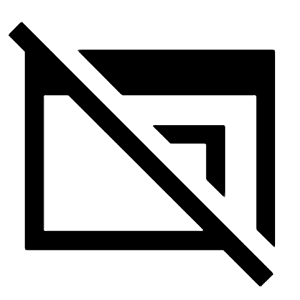 Iframe Off Icon from Sharp Line - Material Symbols Set