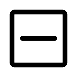 Indeterminate Check Box Icon from Rounded Line - Material Symbols Set