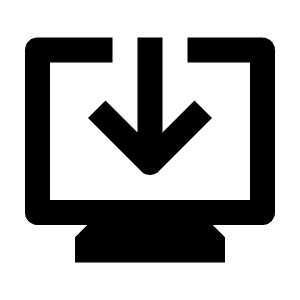 Install Desktop Icon from Outlined Line - Streamline Material Free Set