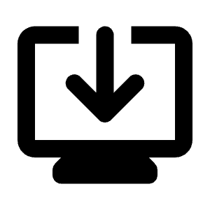 Install Desktop Fill Icon from Rounded Fill - Streamline Material Free Set