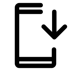 Install Mobile Icon from Rounded Line - Material Symbols Set