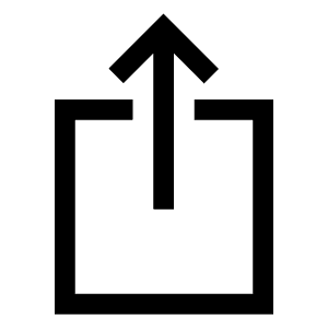 Ios Share Icon from Sharp Line - Material Symbols Set