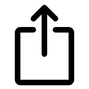 Ios Share Icon from Rounded Line - Material Symbols Set