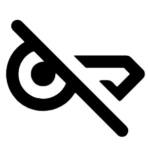 Key Off Icon from Rounded Line - Streamline Material Free Set