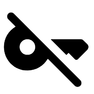 Key Off Fill Icon from Rounded Fill - Streamline Material Free Set