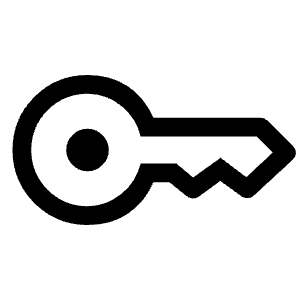 Key Icon from Rounded Line - Material Symbols Set