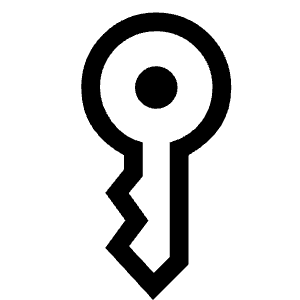 Key Vertical Icon from Sharp Line - Material Symbols Set