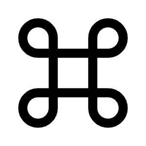 Keyboard Command Key Icon from Sharp Line - Material Symbols Set
