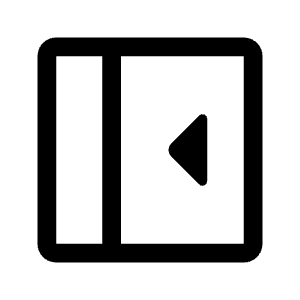 Left Panel Close Icon from Rounded Line - Material Symbols Set