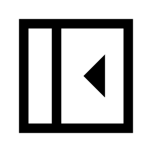 Left Panel Close Icon from Sharp Line - Material Symbols Set