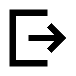 Logout Icon from Sharp Line - Streamline Material Free Set