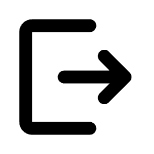 Logout Icon from Rounded Line - Streamline Material Free Set