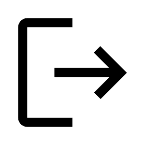 Logout Fill Icon from Outlined Fill - Material Symbols Set