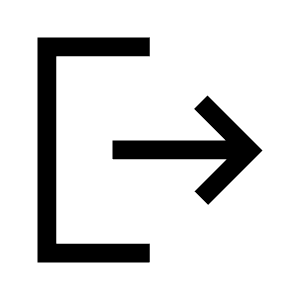 Logout Icon from Sharp Line - Material Symbols Set