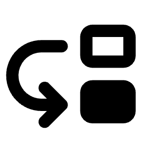 Move Down Fill Icon from Rounded Fill - Streamline Material Free Set