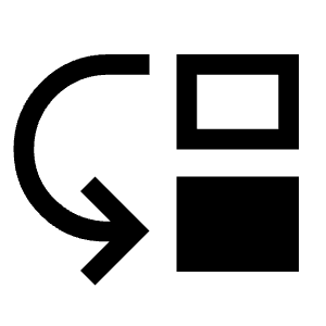 Move Down Fill Icon from Outlined Fill - Material Symbols Set