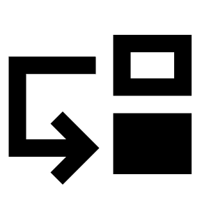 Move Down Fill Icon from Sharp Fill - Streamline Material Free Set