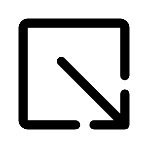 Open In New Down Fill Icon from Rounded Fill - Material Symbols Set