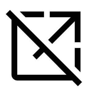 Open In New Off Icon from Outlined Line - Material Symbols Set