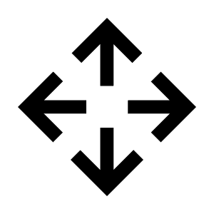 Open With Fill Icon from Outlined Fill - Material Symbols Set