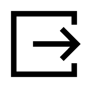 Output Icon from Sharp Line - Material Symbols Set
