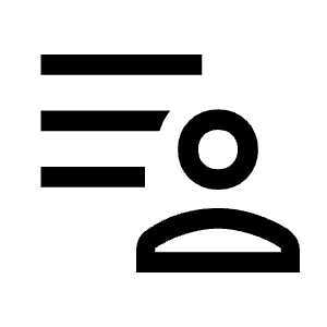 Patient List Icon from Sharp Line - Material Symbols Set