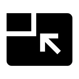 Pip Exit Fill Icon from Outlined Fill - Material Symbols Set