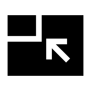 Pip Exit Fill Icon from Sharp Fill - Material Symbols Set