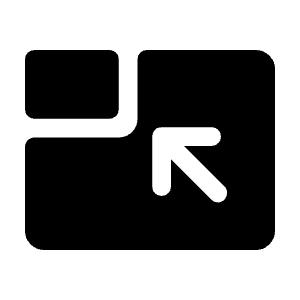Pip Exit Fill Icon from Rounded Fill - Material Symbols Set
