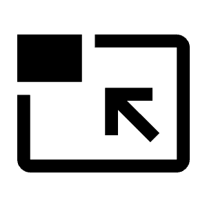 Pip Exit Icon from Outlined Line - Material Symbols Set