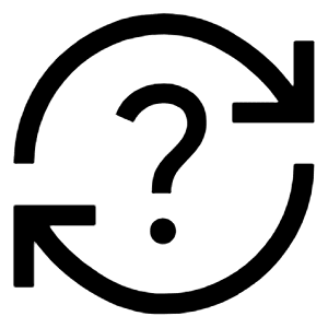 Question Exchange Icon from Outlined Line - Material Symbols Set