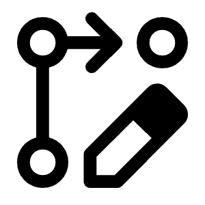 Rebase Edit Icon from Rounded Line - Material Symbols Set