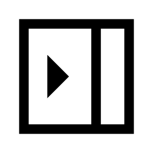 Right Panel Close Icon from Sharp Line - Material Symbols Set