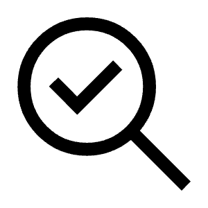 Search Check 2 Icon from Outlined Line - Material Symbols Set
