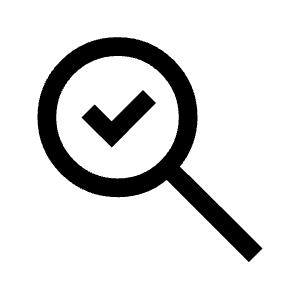 Search Check Fill Icon from Outlined Fill - Material Symbols Set