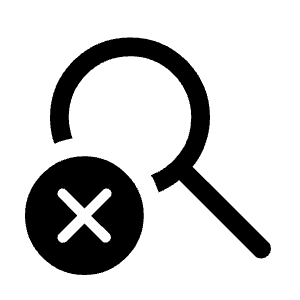 Search Off Fill Icon from Rounded Fill - Material Symbols Set