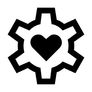 Settings Heart Icon from Sharp Line - Material Symbols Set