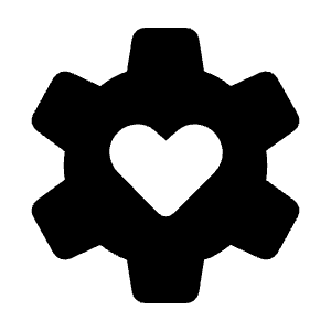 Settings Heart Fill Icon from Rounded Fill - Material Symbols Set