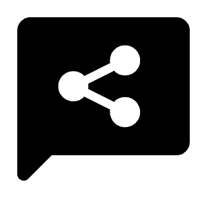 Share Reviews Fill Icon from Rounded Fill - Material Symbols Set
