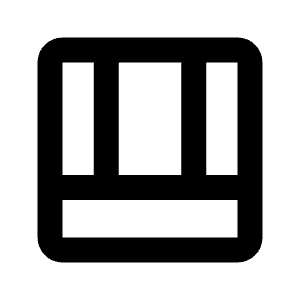 Shelf Position Icon from Rounded Line - Streamline Material Free Set