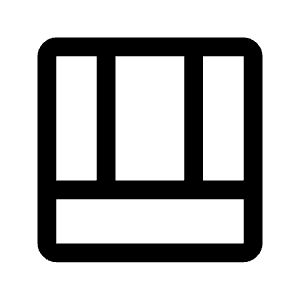 Shelf Position Icon from Rounded Line - Material Symbols Set