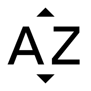 Sort By Alpha Fill Icon from Sharp Fill - Material Symbols Set