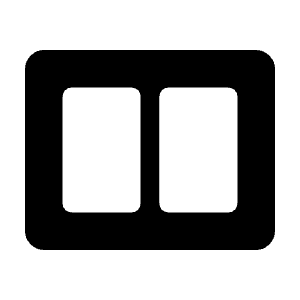 Splitscreen Landscape Fill Icon from Rounded Fill - Material Symbols Set